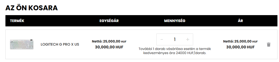 Termékek kezelése
